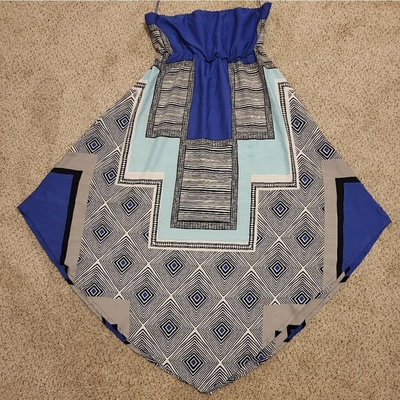 Roxy blue/white/black strapless dress  - Picture 6 of 6